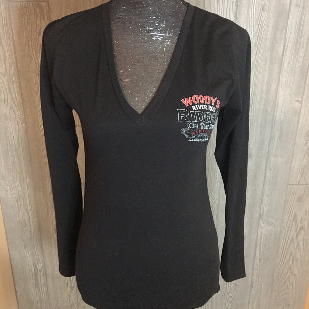 Enza Woody's River Roo Bikefest Vneck Tshirt